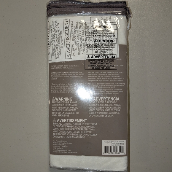 The Peanutshell GIA Changing Pad Cover NIP 100% Cotton Sateen - Picture 3 of 3